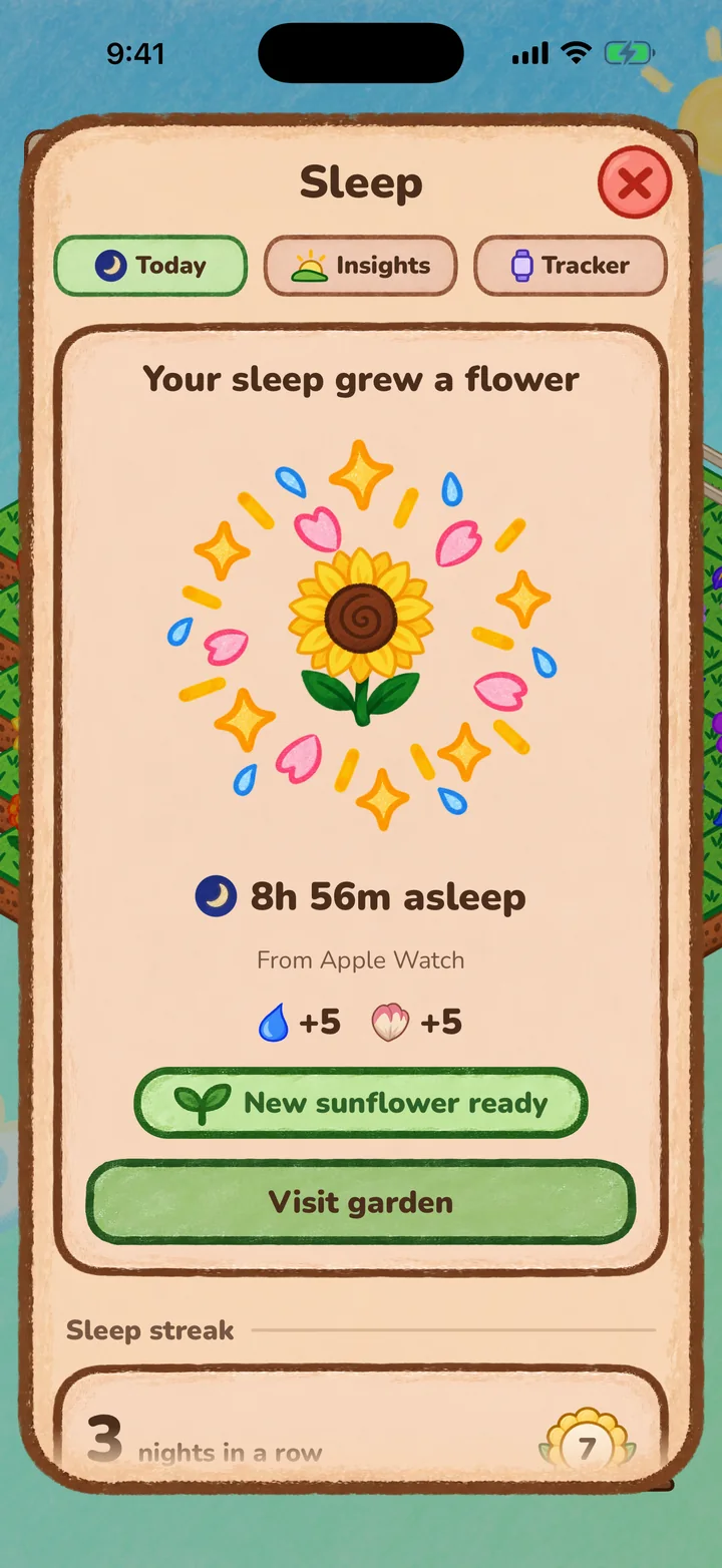 Last night's sleep grew a sunflower.